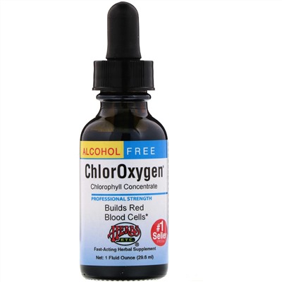Herbs Etc., ChlorOxygen, концентрат хлорофилла, без спирта, 1 жидкая унция (29,6 мл)