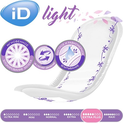 Урологические прокладки iD Light Extra Plus, 16 шт.