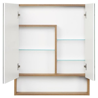 Зеркальный шкаф Aquaton «Сканди 70», цвет белый, дуб рустикальный