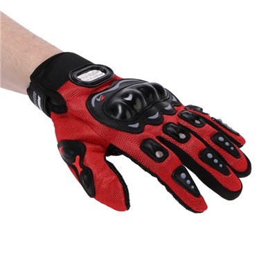 Перчатки для езды на мототехнике, с защитными вставками, пара, размер L, красный