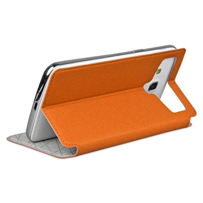 Чехол Partner Book-case 4,8", оранжевый  (размер 7.0*13.7 см)