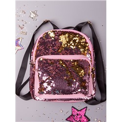 Рюкзак для девочки с пайетками, розовый