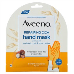 Aveeno, Восстанавливающая маска для рук Cica, 2 одноразовые перчатки