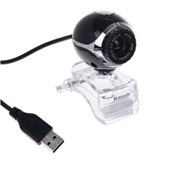Веб-камера DEFENDER C-090, 0.3 МП, 640x480, черная