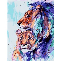 Картина по номерам 40х50 - Гордые львы
