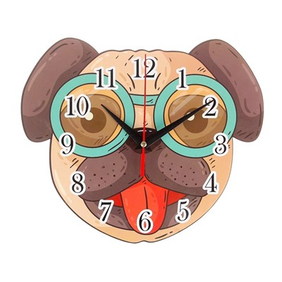 Часы настенные детские "Собачка", 24 см  микс