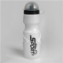 Бутылка для воды велосипедная "Мастер К", 750 мл, с креплением, белая