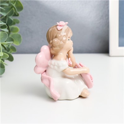 Сувенир керамика "Малышка в платье и шляпке с розами" МИКС 10х6,5х7 см