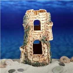 Декорации для аквариума "Башня с маленькими башенками" микс
