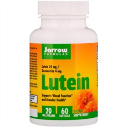 Jarrow Formulas, Лютеин, 20 мг, 60 мягких таблеток