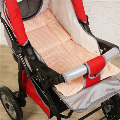 Набор для детской коляски для девочки, 2 предмета (подушка-35х38 см, матрас-69х38 см), цвет МИКС