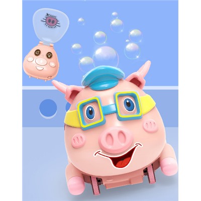 Машинка для генерирования мыльных пузырей на пульте "Piggy Bubble"