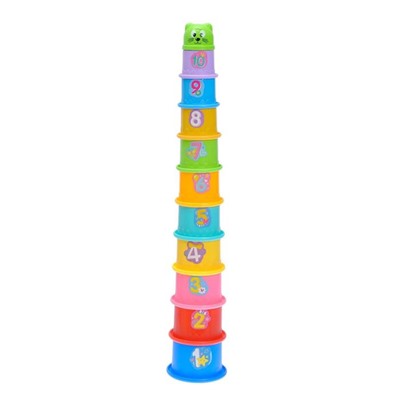 Развивающая игрушка «Пирамидка-стаканчики: Милота», 9 предметов