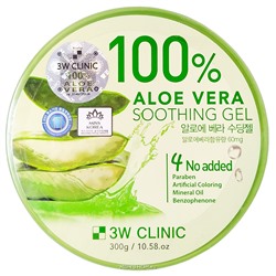 Универсальный увлажняющий гель для лица и тела с алоэ 3W Clinic, Корея, 300 мл Акция