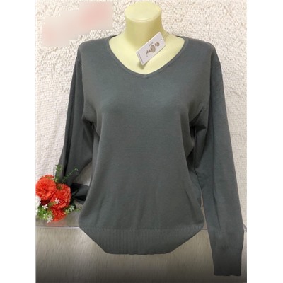 Пуловер женский однотонный (one size 50-56) арт. 887625