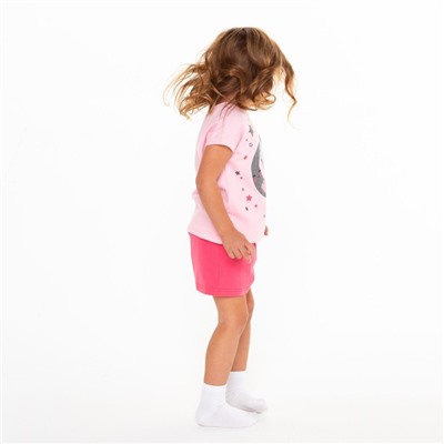 Пижама для девочки, цвет розовый/фуксия, рост 98 см