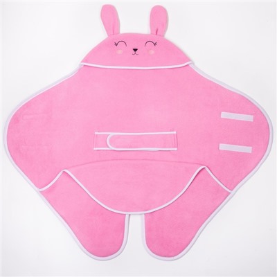 Конверт-одеяло Крошка Я "Зайка", розовый, рост 62-68 см