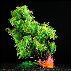 Растение искусственное аквариумное, 25 см, зелёное