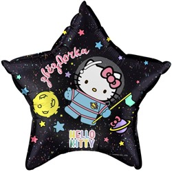 Шар фольгированный 18" Hello Kitty «Космонавт», звезда, 1 шт. в упаковке