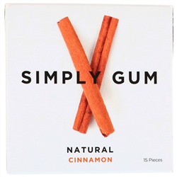 Simply Gum, Жевательная резинка, Натуральная корица, 15 штук