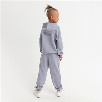 Костюм детский (худи, брюки) MINAKU цвет светло-серый меланж, рост 104