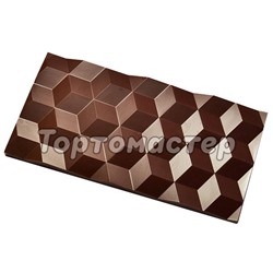Форма поликарбонатная Плитка шоколада "Кристалл" 3 шт