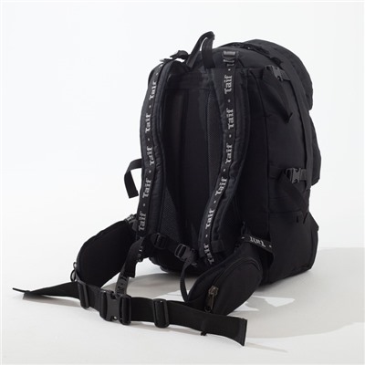 Рюкзак туристический на молнии, 35 л, 2 наружных кармана, цвет чёрный