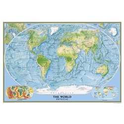 3D Фотообои  «Географическая карта мира»