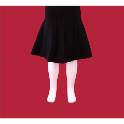 Обхват талии 52-56. Стильная лаконичная детская юбка Leonsi черного цвета.