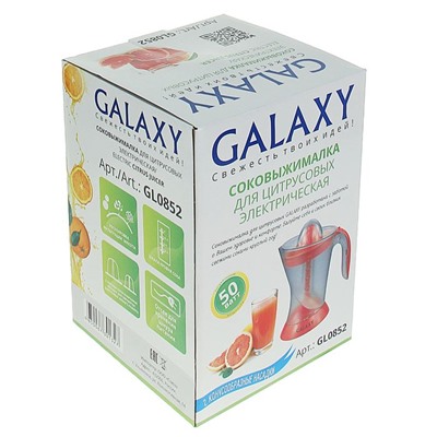 Соковыжималка Galaxy GL 0852, 50 Вт, 1 л, красная