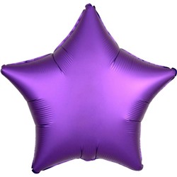 Шар фольгированный 18" «Звезда», сатин люкс, цвет фиолетовый