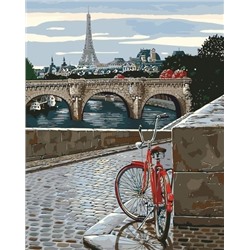 Картина по номерам 40х50 - Франция и велосипед
