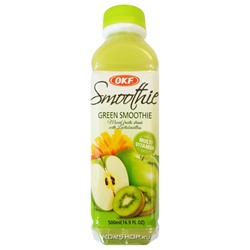 Витаминный напиток с лактобактериями Смузи Smoothie Green OKF (киви, зеленое яблоко, манго), Корея, 500 мл Акция