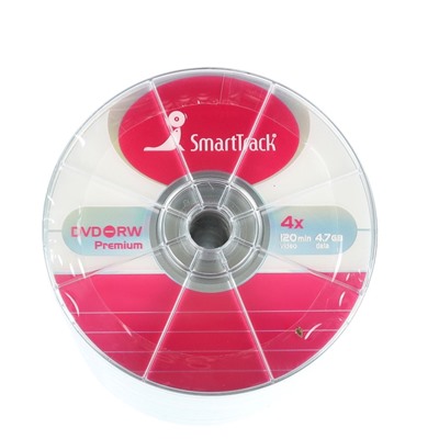 Диск DVD-RW SmartTrack, 4x, 4,7 Гб, Спайка, 100 шт