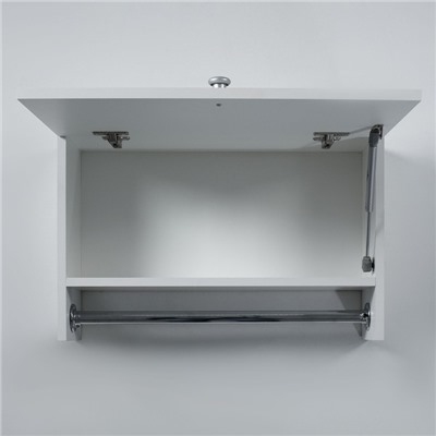 Шкаф подвесной со штангой для полотенец, с дверцами, белый, 60 х 17,4 х 40 см