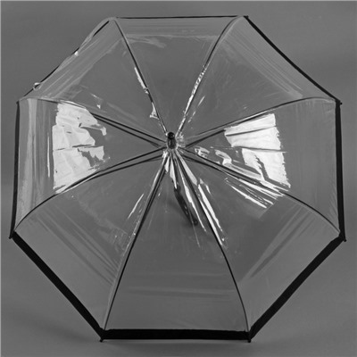 Зонт - трость полуавтоматический «Кант», 8 спиц, R = 41 см, цвет чёрный