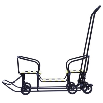 Санки-коляска «Погодки Универсал 1», цвет чёрно-лимонный