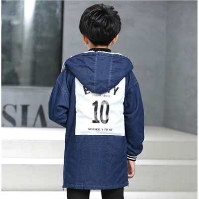 Джинсовая утёпленая куртка для мальчика DX02085