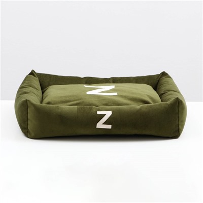Лежанка "Z",  53 х  44 х  11 см, зелёная, мебельная ткань