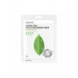 Lebelage Green Tea Solution Mask Pack Тканевая маска с экстрактом зеленого чая