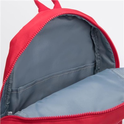 Рюкзак, отдел на молнии, наружный карман, 2 боковых кармана, цвет красный