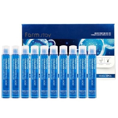 FarmStay Collagen Water Full Moist Treatment Hair Filler Увлажняющий филлер с коллагеном для волос, 13 мл