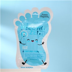 Пилинг-носочки Funny Organix, отшелушивающие, для педикюра с AHA/BHA-кислотами, 30 г