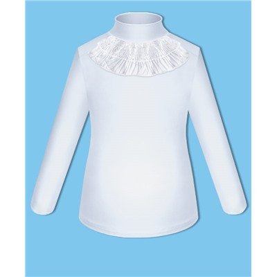 Школьная белая водолазка (блузка) для девочки 7884-ДШ17