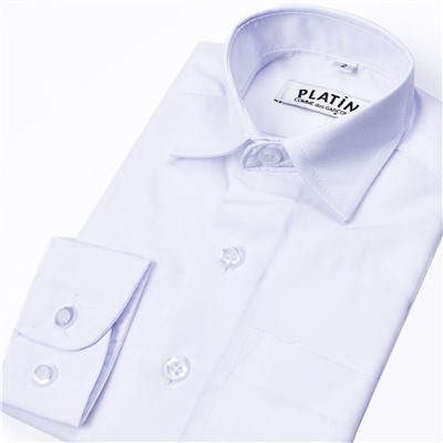 Рубашка Platin белого цвета длинный рукав для мальчика