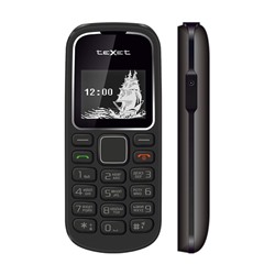 Сотовый телефон Texet TM-121 Black, цвет черный