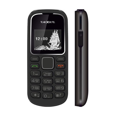 Сотовый телефон Texet TM-121 Black, цвет черный