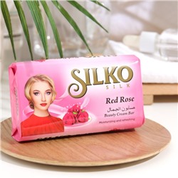 Туалетное мыло "Silko Silk", Красная Роза, 140 г