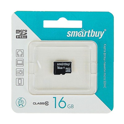 Карта памяти microSDHC Smartbuy  16GB class 10