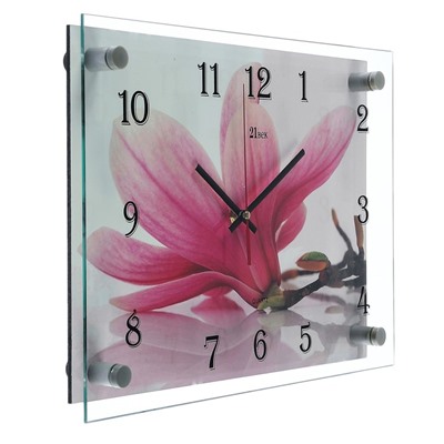 Часы настенные, серия: Цветы, "Магнолия", 25х35  см, микс